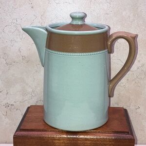 1940's Dudson Hanley Tea For 1 Or Covered Creamer England Vitrified Grey-Green